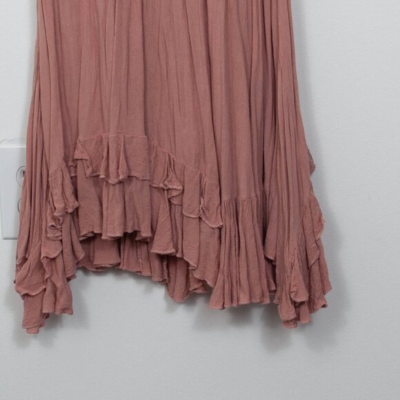 Free People One Adella Lace Slip Maxi Dress Rose Pink Womens Size Small - Picture 8 of 16